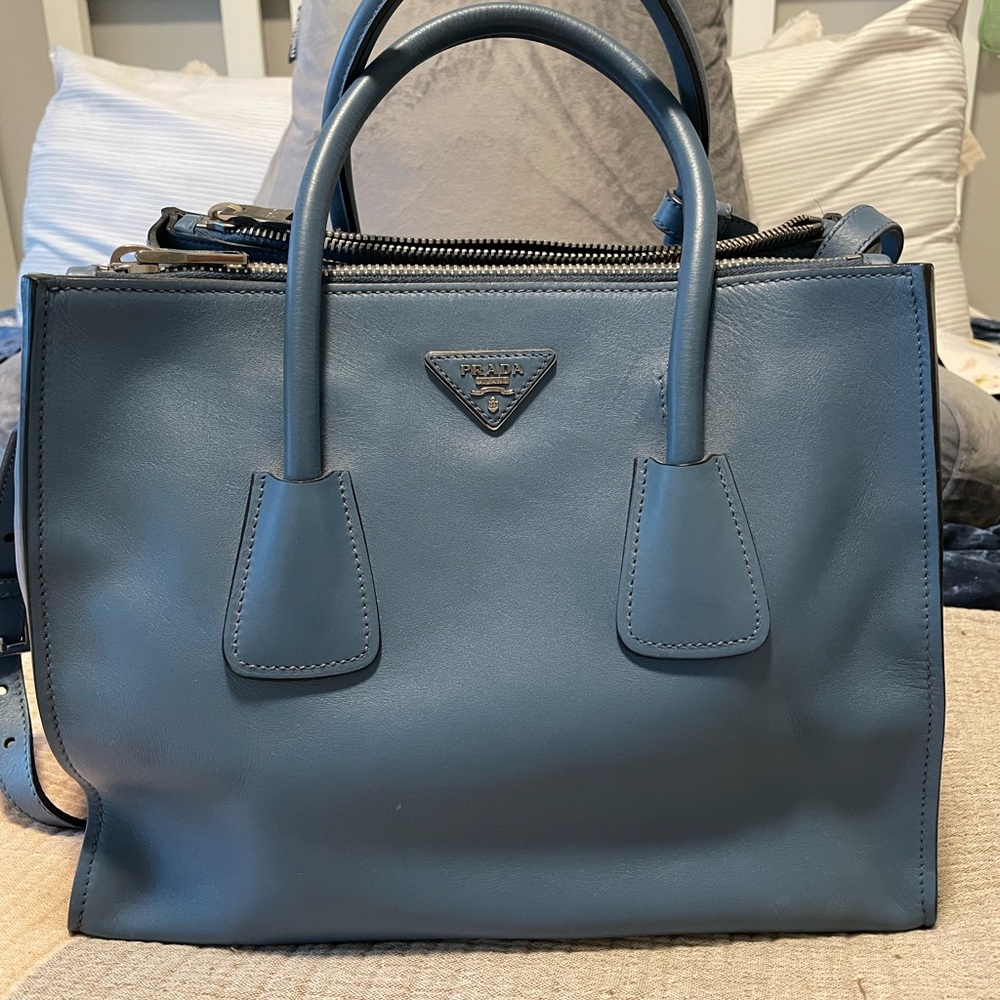Prada tote calf skin leather